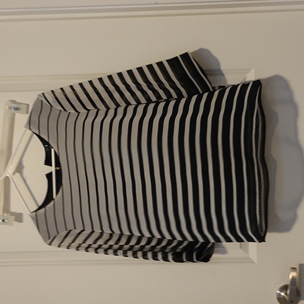 Black and white blouse